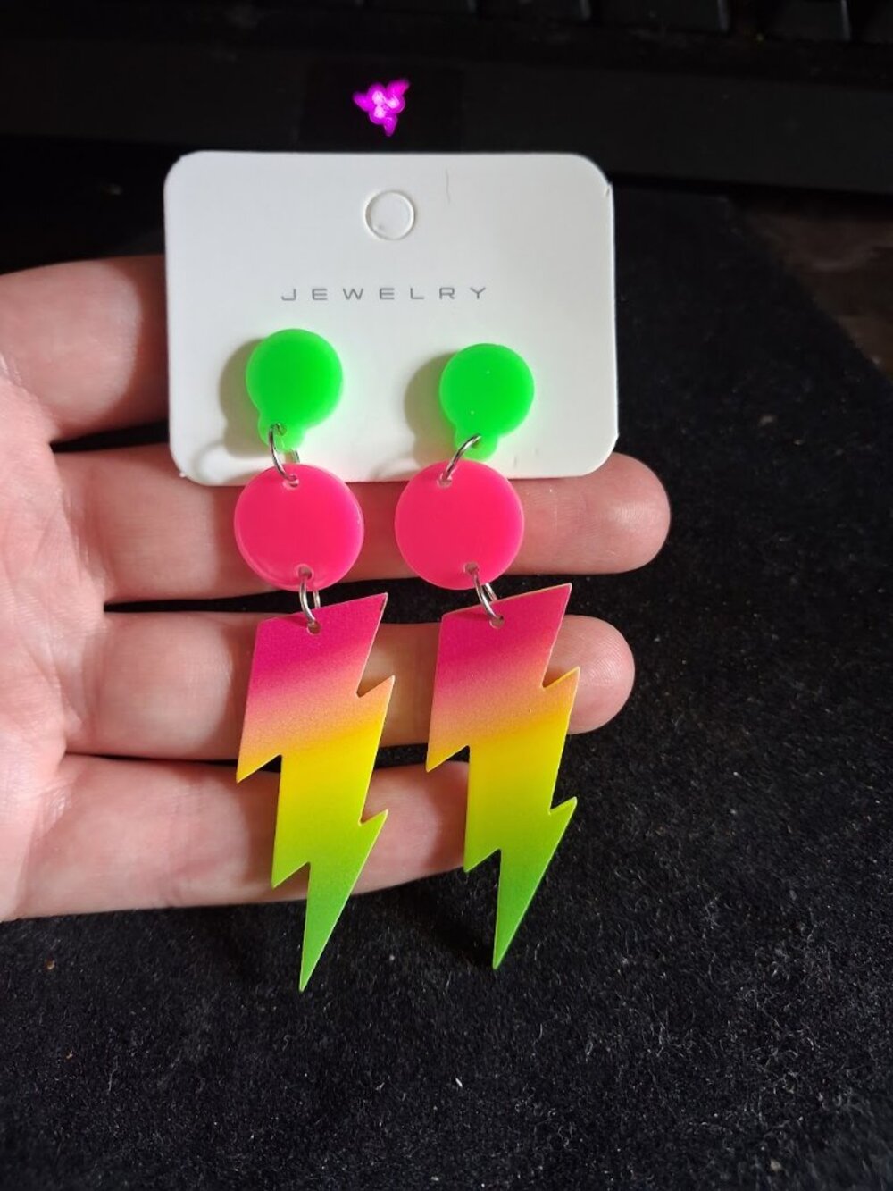 Lightning Bolt dangle earrings